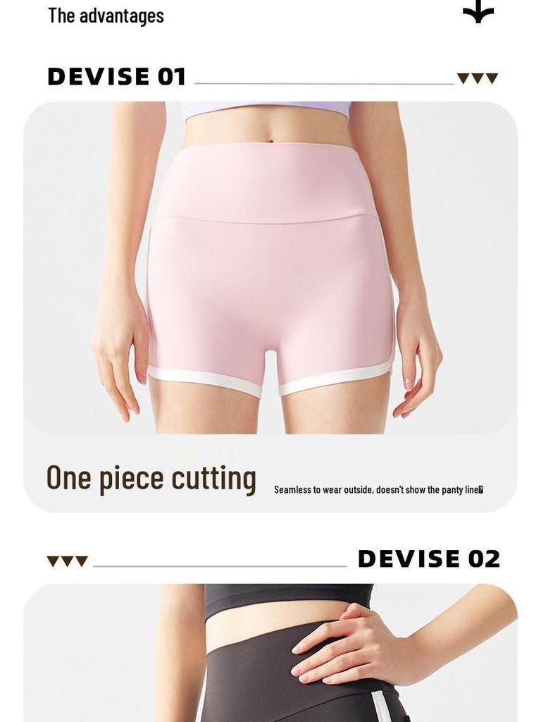 Летние женские шорты для йоги с цветовыми блоками, высокой талией и эффектом пуш-ап, с карманами, для бега, тенниса и фитнеса