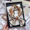 Luxury Design Women Summer Long Silk Scarf Hair Headband Foulard Skinny Bag Scarves Neckerchief Lady Shirt Decorative Streamers