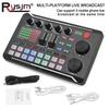 Живой подкаст DJ-оборудование Звуковая карта F998 Консоль Студийная звуковая карта Профессиональный микшер для ПК Конденсаторный USB Проводной