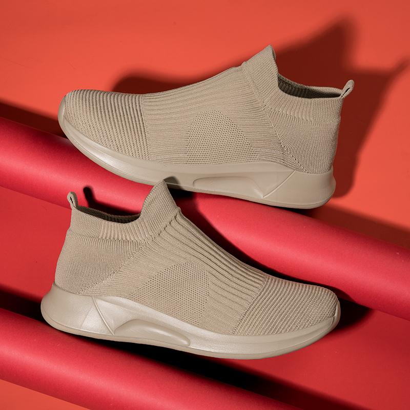 Fashion 2024 Spring Autumn New Mesh Casual Shoes Outdoor Thick Sole Fashion Socks Shoes Men's Sports Vulcanized Shoes Tenis Masculino