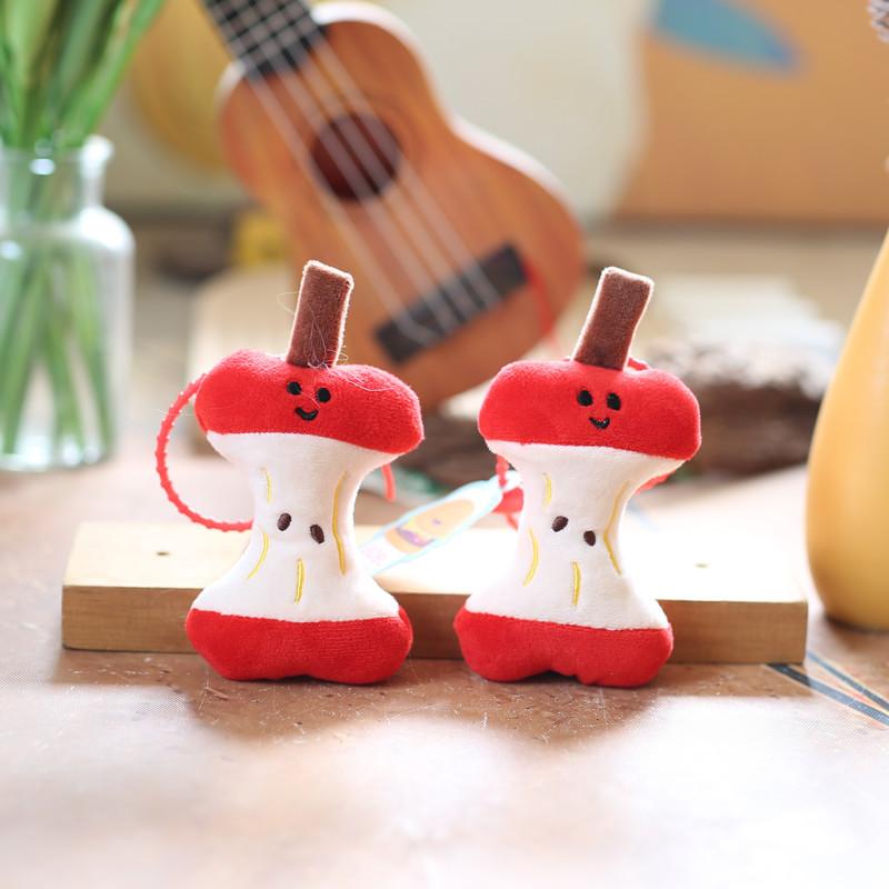 Cute Little Bone Pendant Plush Toy Doll Apple Pericarp Bag Hanging Ornament Keychain Doll Doll