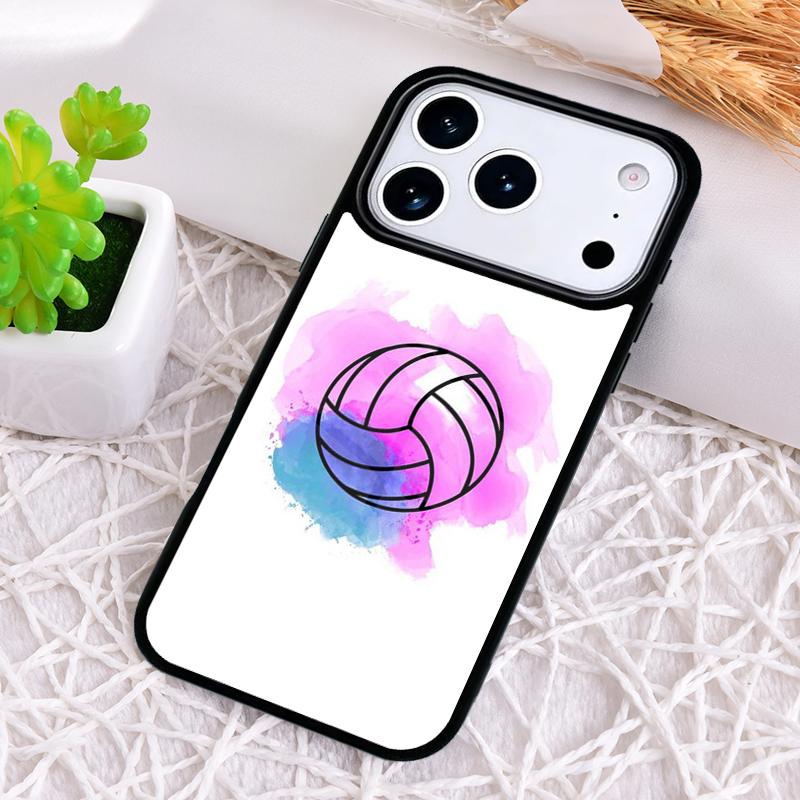 Sports Love Volleyball Shockproof Phone Case for iPhone 17 Air 16e 15 11 12 14 13 Pro Max Cover Coque