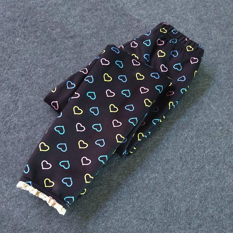 Леггинсы для девочек, красочные леггинсы с героями мультфильмов, бархатные брюки для девочек, кружевные теплые брюки для подростков