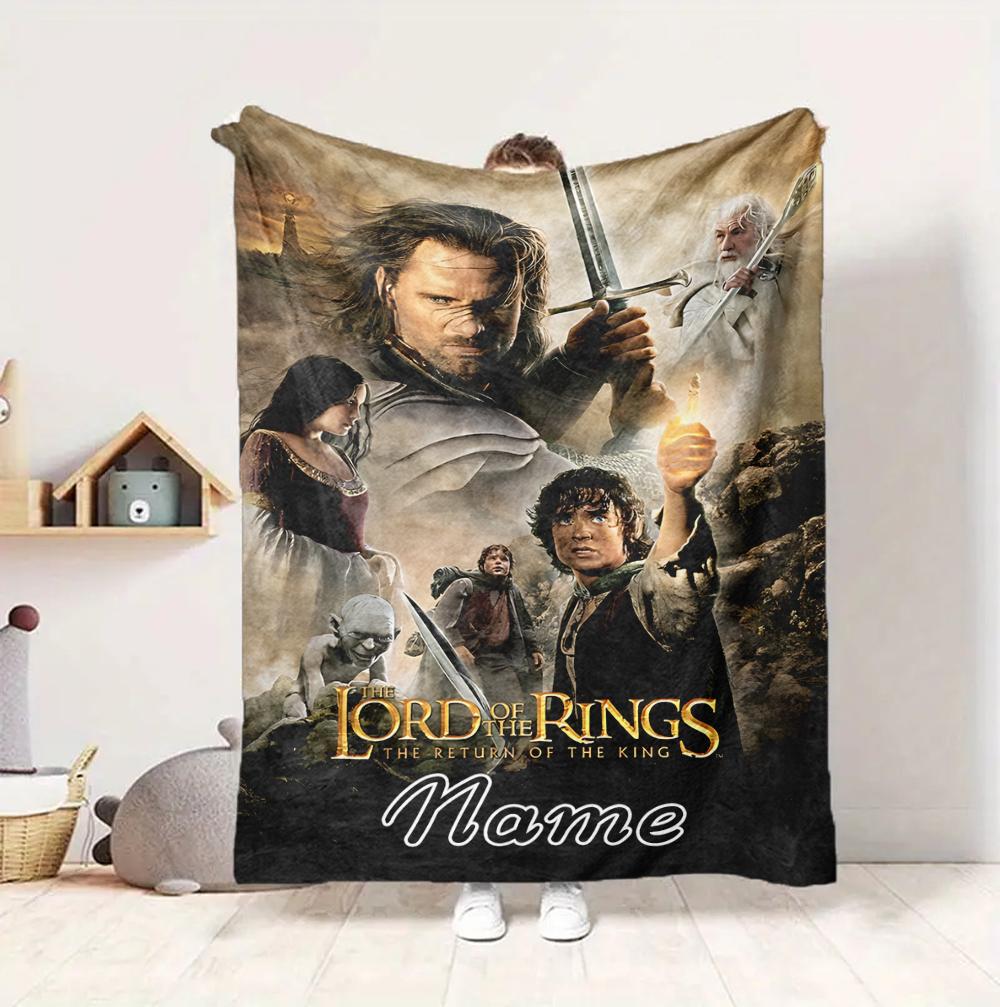 Custom Name Demon Flannel Blanket Throw Blanket Soft Warm Sofa Bed home Decor Unique Gift