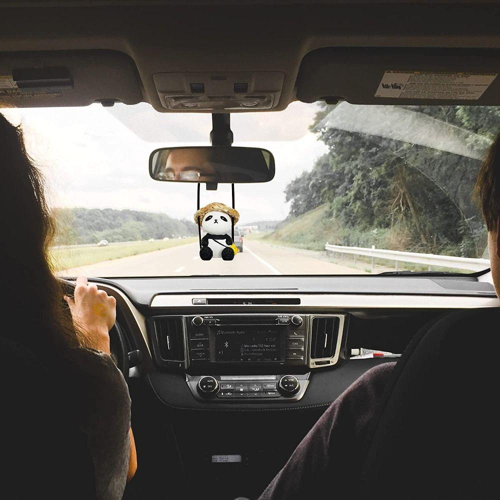 Качающаяся кукла-панда, подвеска для автомобиля, декоративная подвеска для зеркала заднего вида, креативный подарок