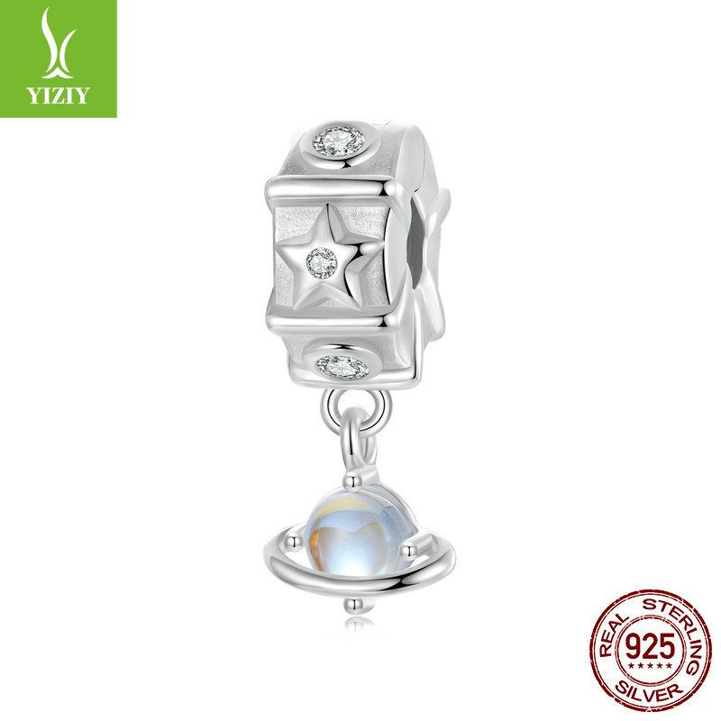 925 Silver Beads Children'S Fun Creative Blue Planet Interstellar Tour Series Diy Beaded Bracelet Accessories