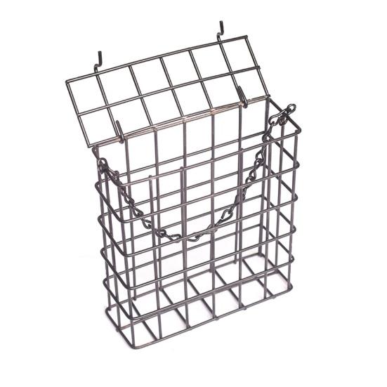 Suet Cage Bird Feeder Outdoor Garden Iron Cages Outside Hanging Suet Feeder
