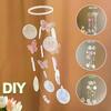 1Kit Handmade Shell Wind Chime Elegant Butterfly Wind Chime Gift Wind Chime Material Pack Photography Props 3 Colors