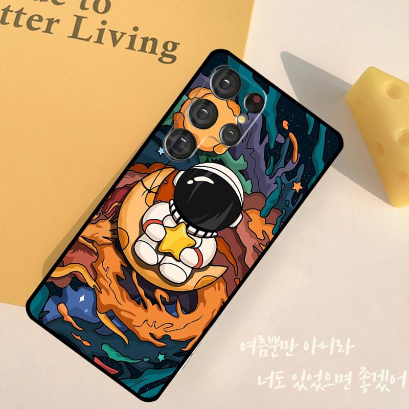Чехол-накладка Звездный Астронавт Милый для Samsung Galaxy S24 S25 Ultra S9 S10 S20 S22 S21 Plus S23 FE Задняя крышка