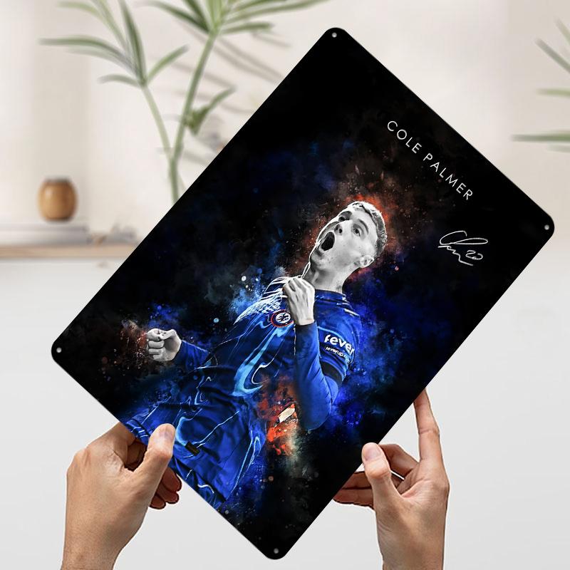 Коул Палмер Футбольное Искусство Печатный Постер Индивидуальное Настенное Искусство Ретро Винтажные Металлические Жестяные Вывески для Комнаты Манкейв Декор Игровой