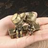 Childhood Sweethearts Brass Ornaments Cute Boy Girl Small Stool Metal Figurines Bedroom Decorations Valentine's Day Love Gifts
