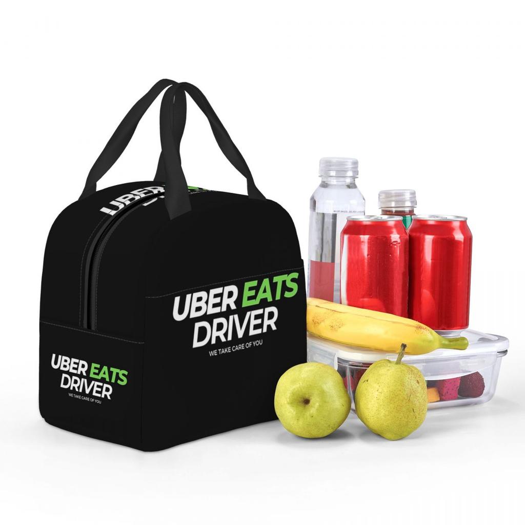 Логотип водителя Uber Eats Водитель доставки еды Изолированная сумка-ланч для женщин Детей Портативные контейнеры для еды Термосумка-ланч Сумка-тоут