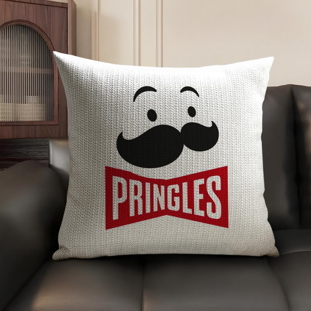 Классическая наволочка P-Pringles Летняя дышащая льняная органическая ткань Двусторонняя печать Наволочка для диванной подушки Домашний декор