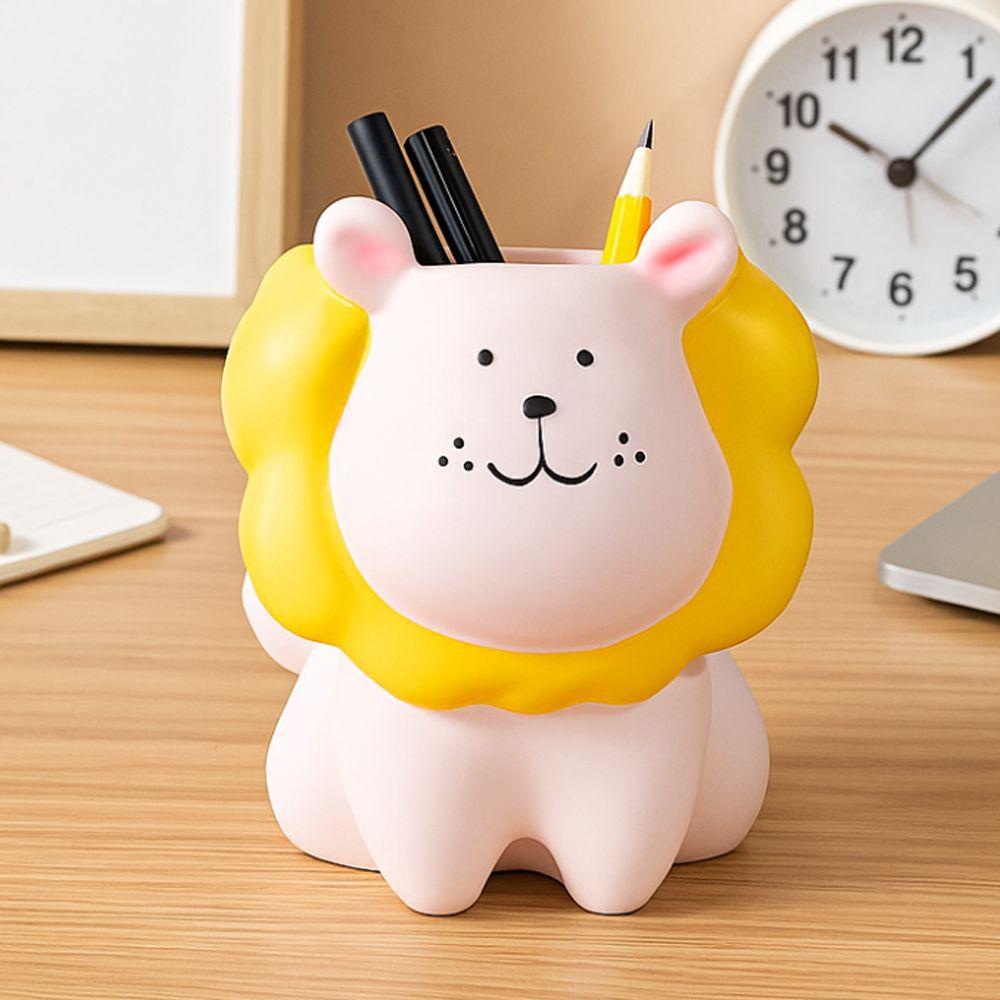 Ornament Cartoon Pen Holder Cream Style Stationery Organizer Creative Pencil Storage Box  Student