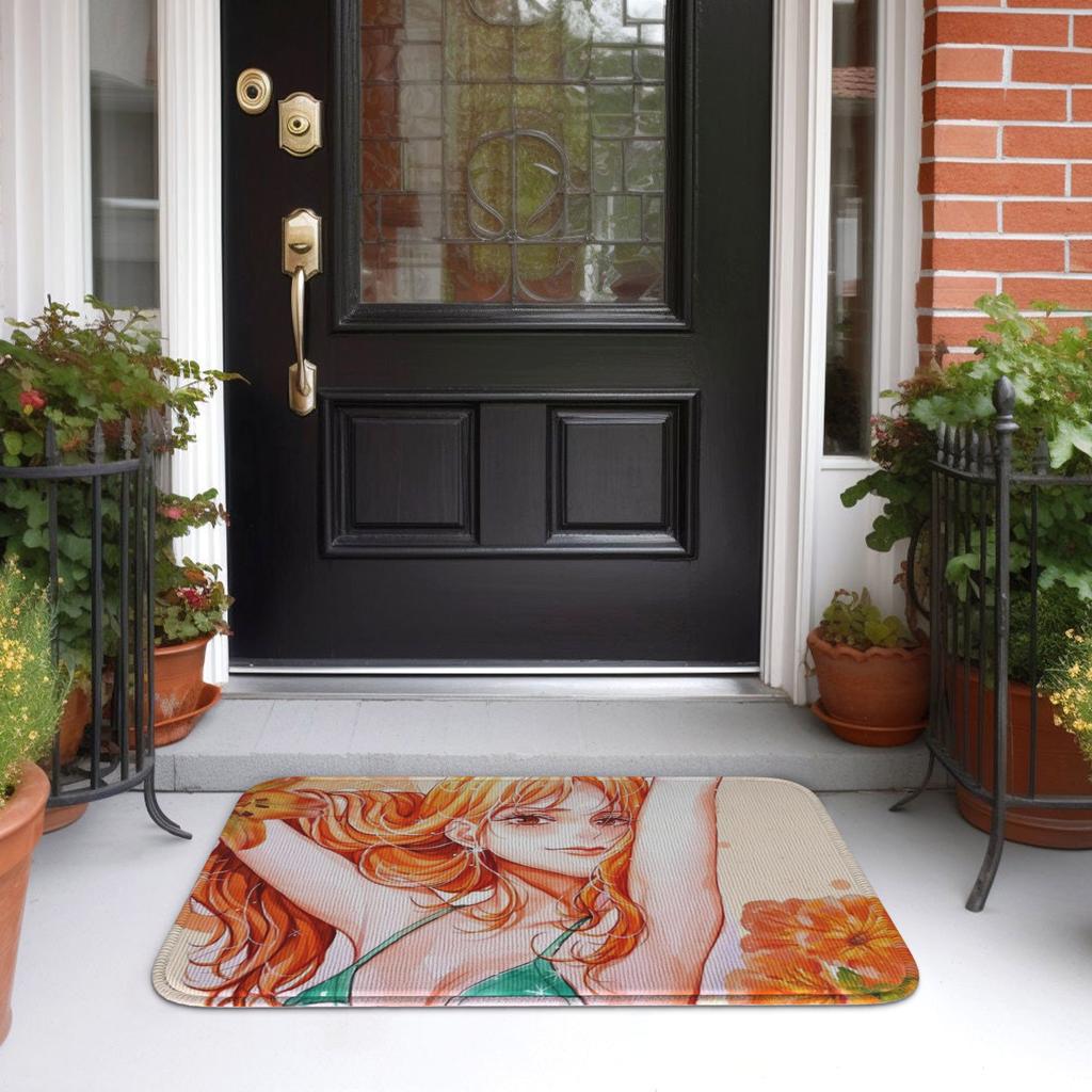 Custom Nami Doormat Non-Slip Entrance Welcome Kitchen Bath Floor Door Mat One P-Pieces Toilet Living Room Carpet Rug
