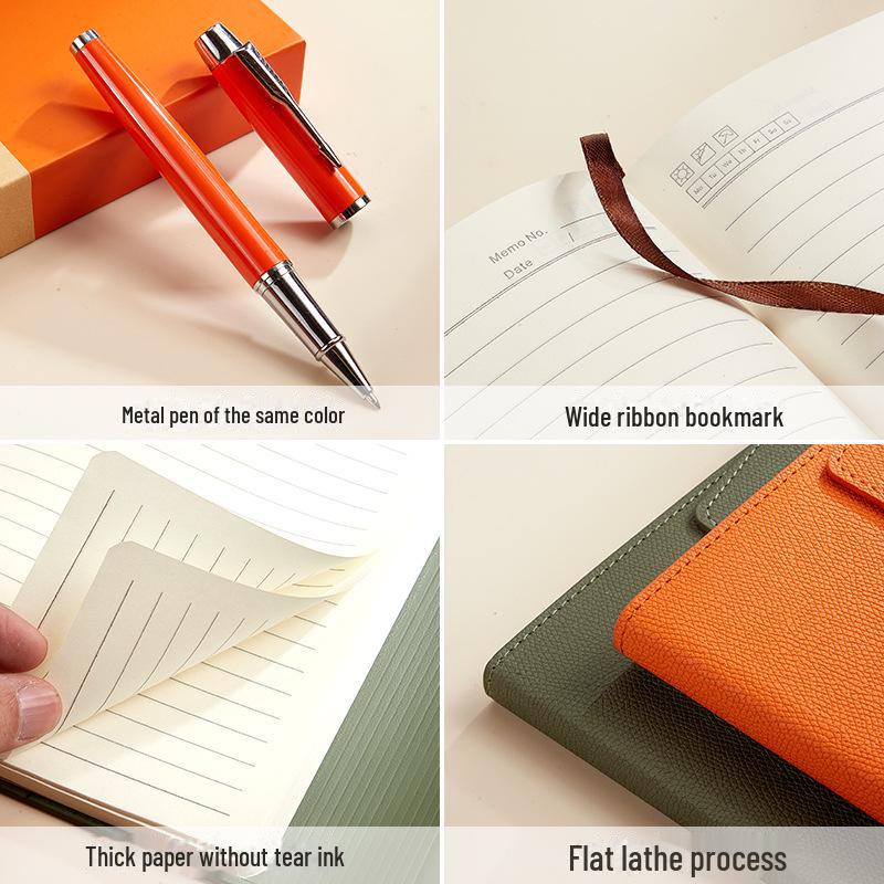 Подарочный набор из трехслойного блокнота формата А5 с индивидуальной гравировкой