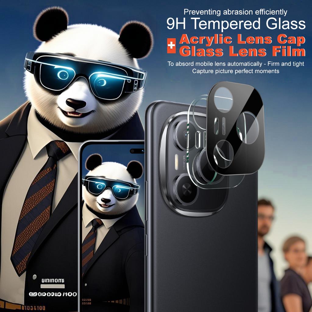 IMAK For Honor Power 5G Tempered Glass Lens Film+Acrylic Cap (Black Version)