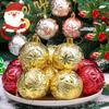 6Pcs/box Electroplated Xmas Tree Hanging Pendants Embossed Christmas Ball Ornament Navidad