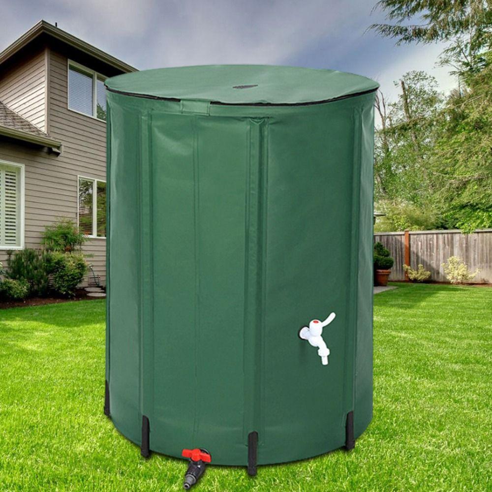 50-500L Collapsible Rain Barrel Durable Water Storage Container Rainwater Collector