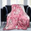1pc, Pink Bunny Love Heart Print Blanket Home Decor, Couch Throw, Outdoor Blanket, Gift for Her Him, Flannel Blanket, Suitable for Bedroom,