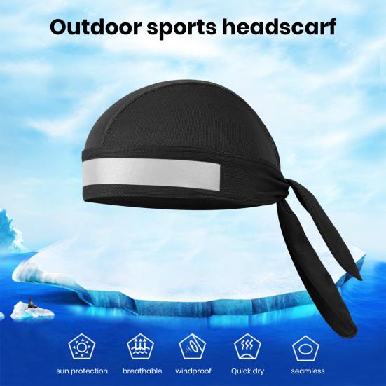 Sports Headscarf with Reflective Strap Extra Soft Breathable Sweat Absorption Running Riding Bandana Headscarf
