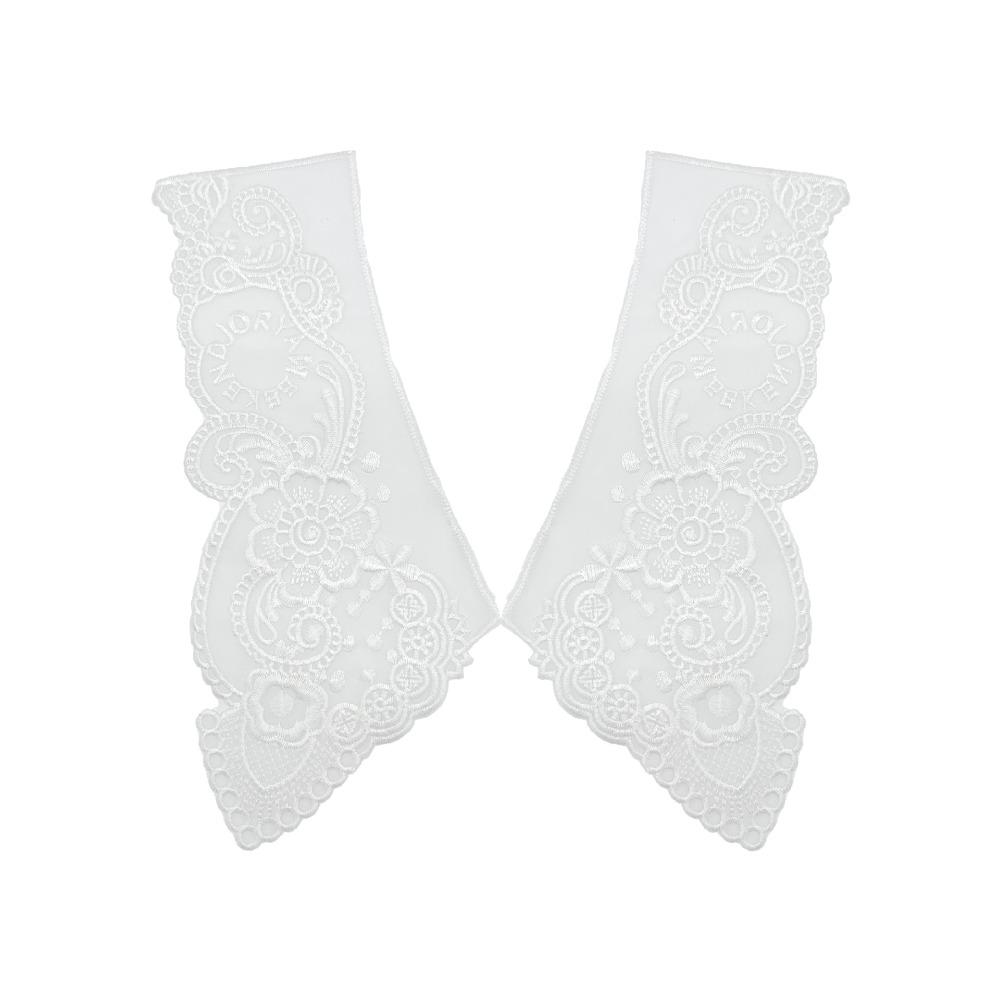 Organza Embroidery Dingzhu Shawl Collar Lace Up Shawl Detachable Shirt Collar Women's Lace Collar