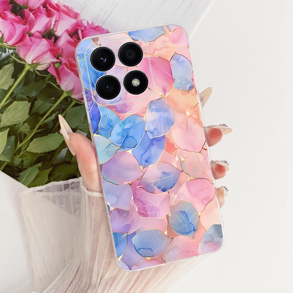 For Honor X8a 4G Case Transparent Cute Cat Fashion Butterfly Funny Painted Casing CRT-LX1 CRT-LX2 CRT-LX3