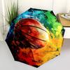 1pc Colorful Basketball Splash Automatic Opening/Closing Umbrella, Portable Folding Design, Iron Frame, Outdoor, Gift for Fans & Travelers.X013