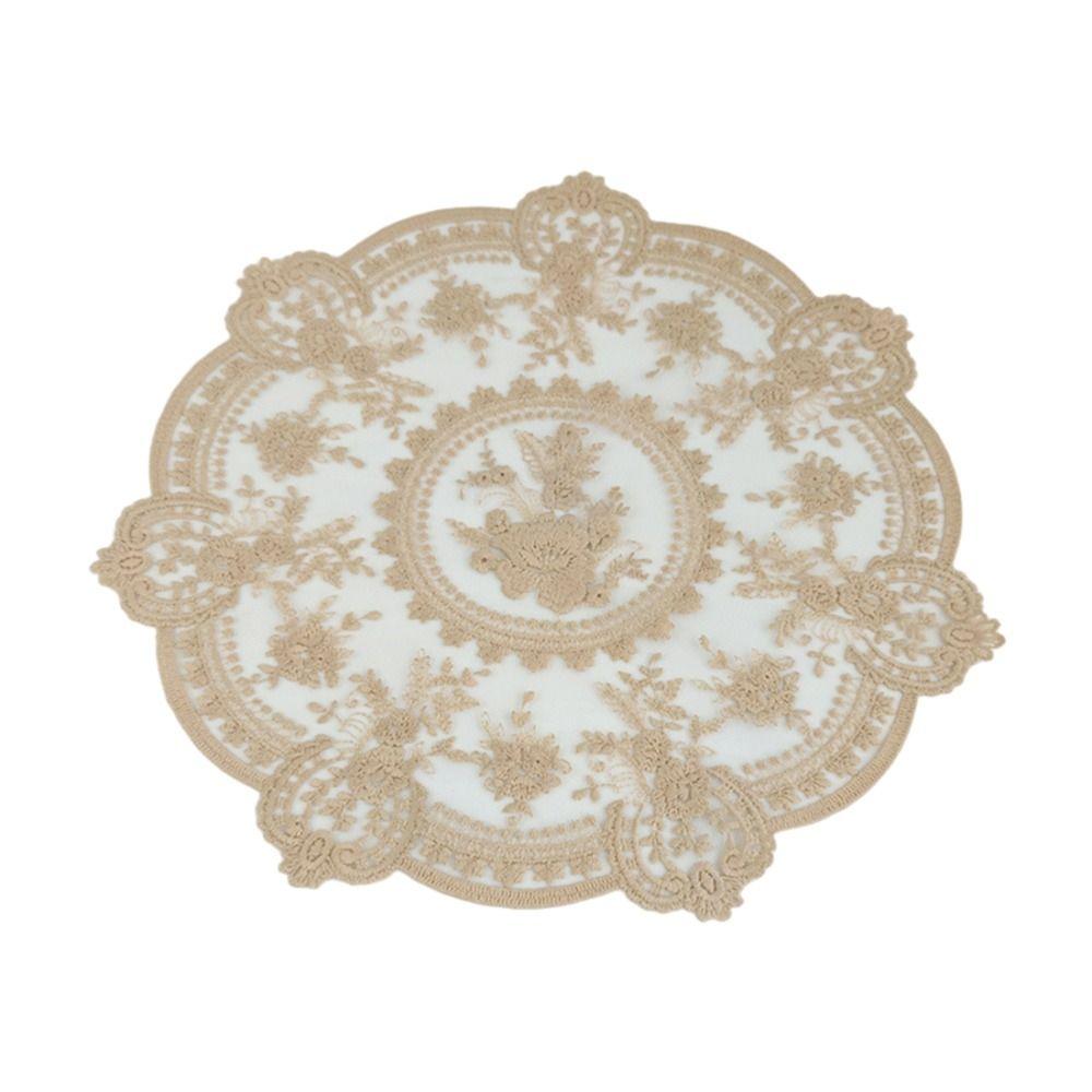 Салфетка кружевная вышитая подставка кухонные принадлежности фото реквизит изоляционный обеденный коврик французский стиль ретро винтажный подставка для кофе напиток