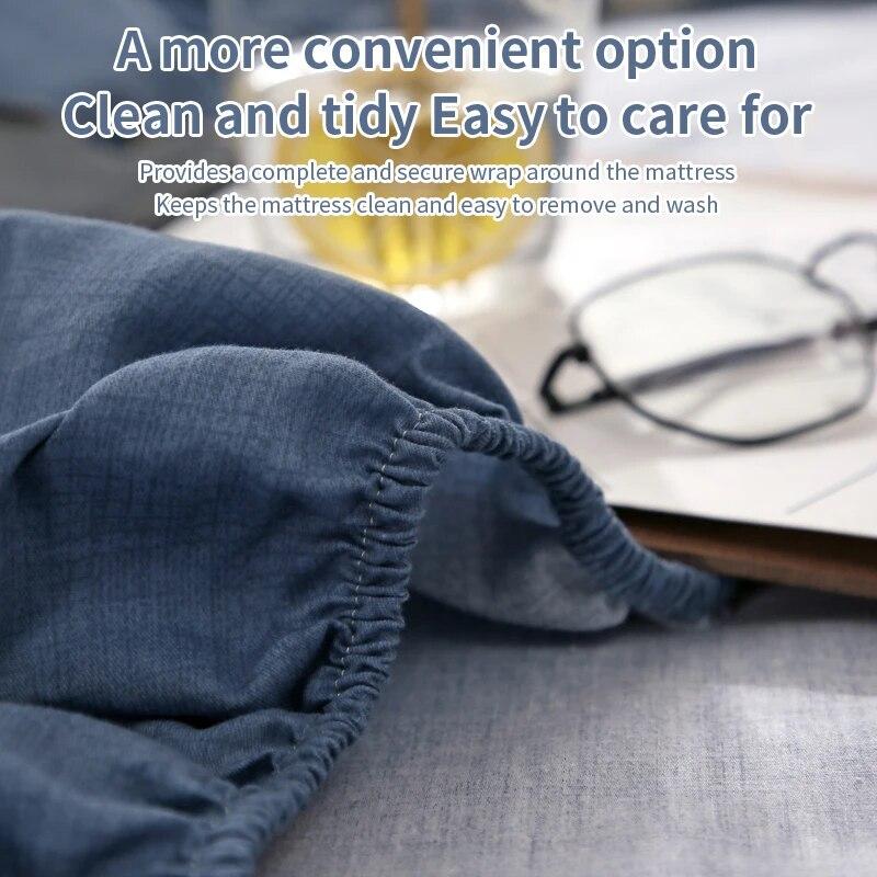 Простыня из 100% хлопка, 1 шт., для односпальной/парной кровати, дышащая противоскользящая мягкая ткань, впитывающая пот, 16 размеров