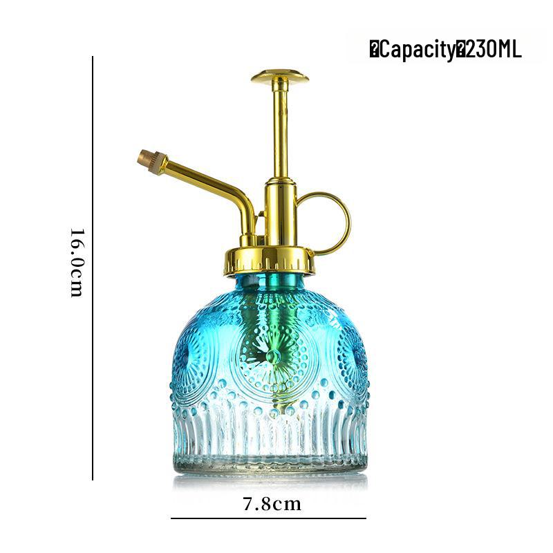 Embossed Glass Watering Sprayer for Home and Garden Decor
