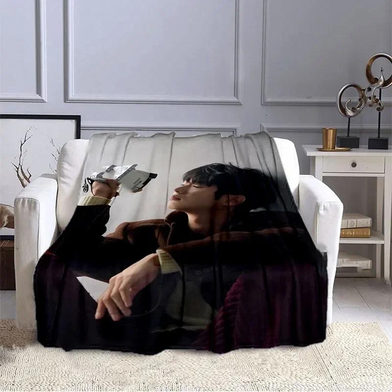 Korean Drama Our Beloved Summer Series Printed Blankets Choi Woo-shik Kim Da Mi Print Flannel Blanket Tv Show Quilt Fans Gift