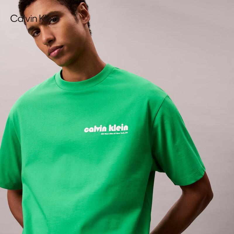 Calvin Klein Джинсы Мужская Хлопковая Футболка с Принтом Буквами