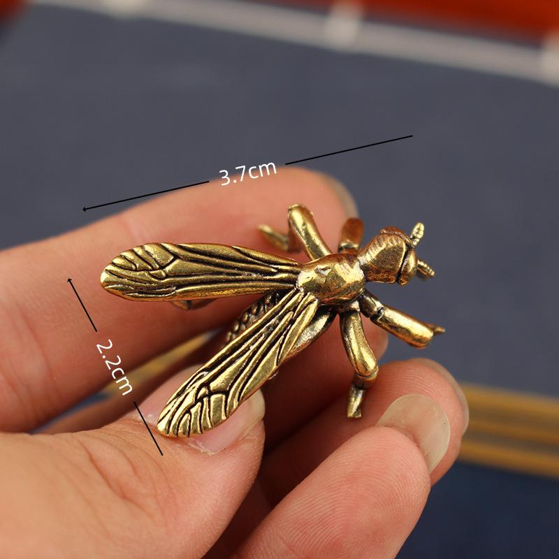 Solid Brass Mosquito Statue Vintage Insect Sculpture For Home Office Desk Decor Unique Conversation Starter And Gift