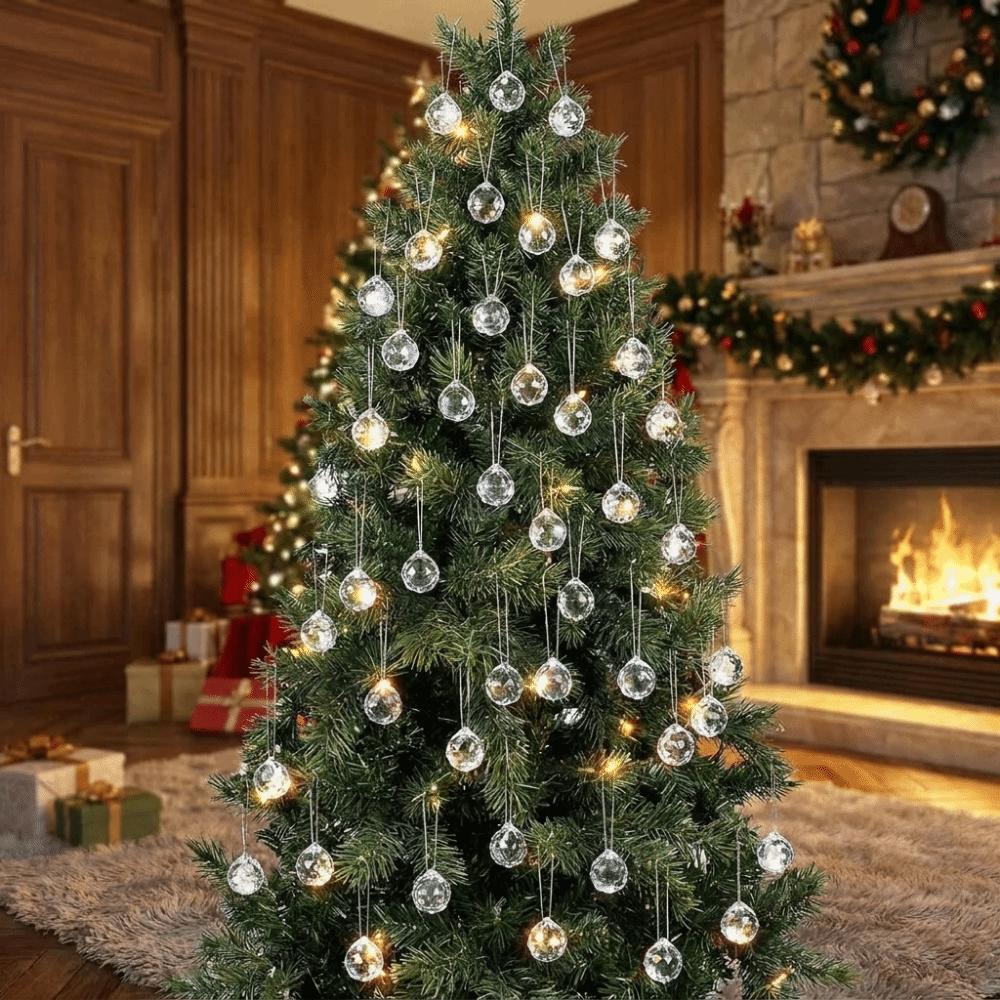 30PCS Shiny Christmas Tree Hanging Pendant Christmas Hanging Ball Xmas New Year Celebration
