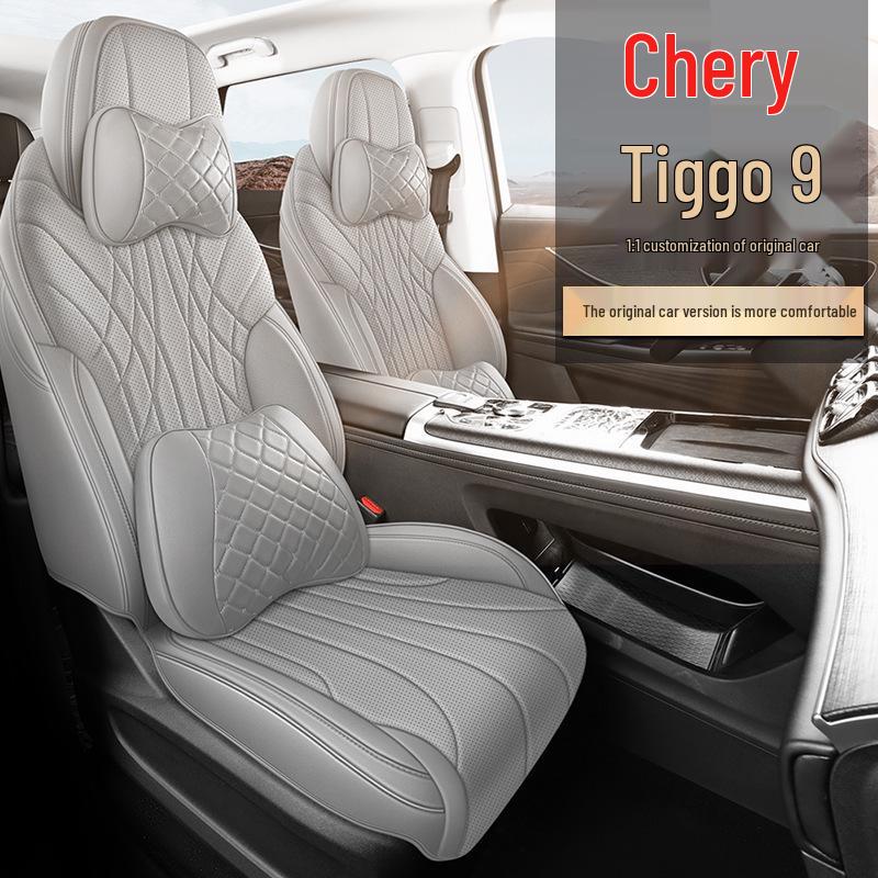 NNL Chery Tiggo 9 Custom Leather Car Seat Covers for 5 & 7-Seaters, Perforated and Sporty.