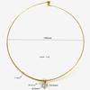 YF8258 Fashionable Design 18K Gold Plated Waterproof Stainless Steel Square Oval Heart Shape 4A Zircon Choker Collar Necklace