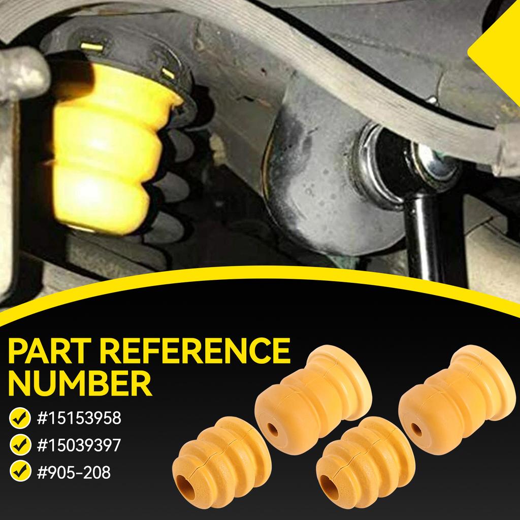4pc Car Front Rear Shock Absorber Bump 15153958 15039397 for CADILLAC CHEVROLET GMC ESCALADE TAHOE AVALANCHE SUBURBAN YUKON 1500