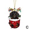 Creative Christmas Tree Pendants Car Interior Decorations Dog Cute Christmas Pendants A Bag New Car Decorations Year In Han H9E6