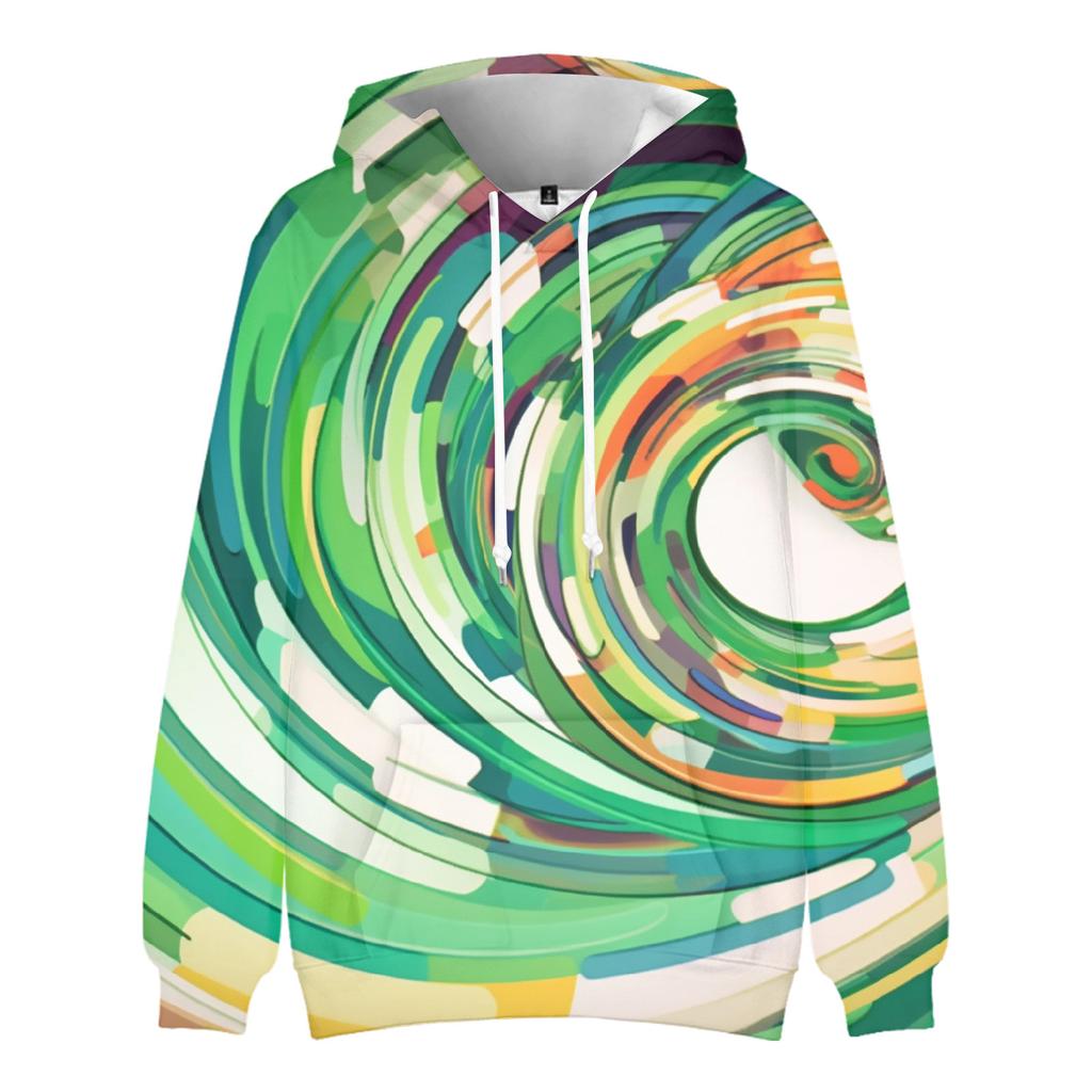 Men's Loose Printed Hooded Sweatshirt Men's Casual Fashion Sports Sweatshirt