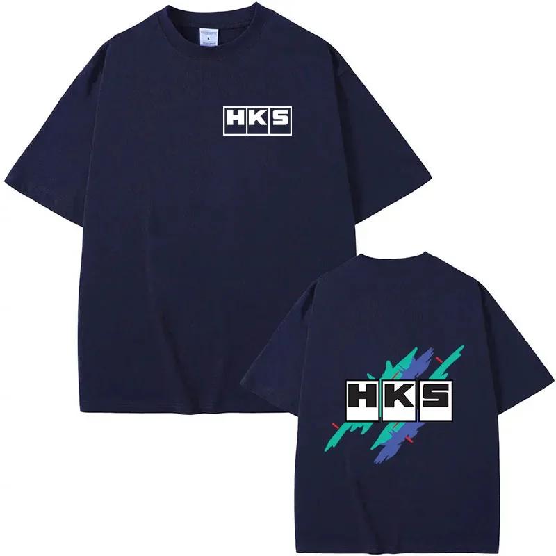 Летняя японская модифицированная футболка HKS Endless с коротким рукавом, модный принт, мягкая и свободная, для мужчин.