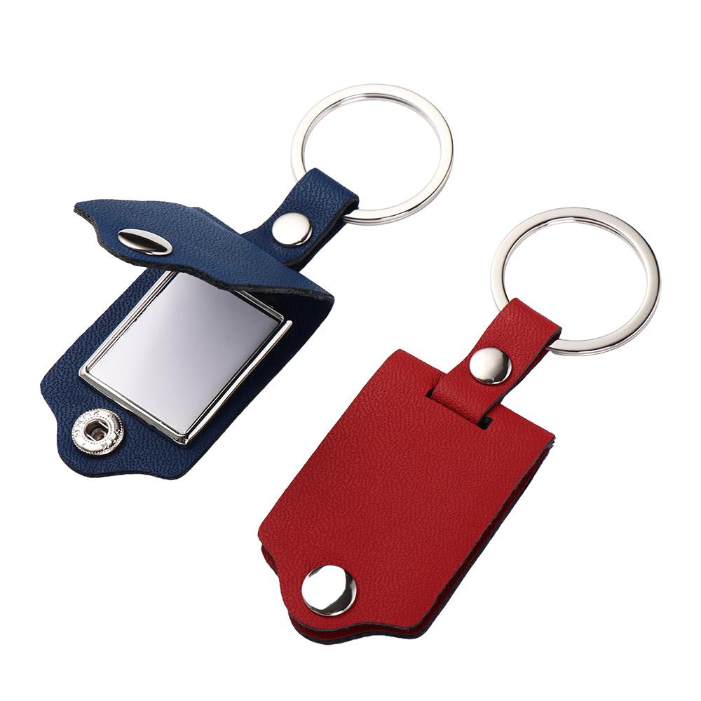 DIY Key Chains PU Leather Car Key Ring Rings Charm Bag Photo Keyring  Gifts