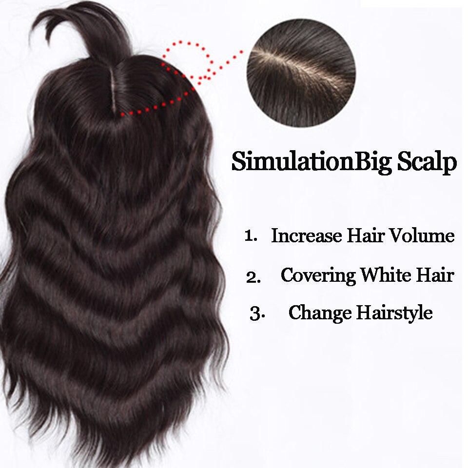 LUPU Новый тип, женские объемные волны, синтетические волосы на голове, парики с челкой, черные, коричневые, с застежкой, термостойкие искусственные волосы