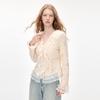 Женский французский кружевной вязаный топ с V-образным вырезом MISS COCOON