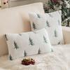 Imitation Rabbit Plush Pillowcase Christmas Tree Embroidery Living Room Sofa Pillow Cushion Christmas Atmosphere Decoration