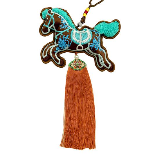 Шарм 2026 год Лошади Подвеска для подвешивания на китайский Новый год с кисточкой Зодиакальная Лошадь Шарм фэн-шуй для декора дома автомобиля