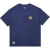 New Era FW24 MLB Нью-Йорк Янкис Винтажная Серия Стадионов Винтажный Принт Круглый Вырез Свободная Посадка Короткий Рукав Футболка Унисекс Топы Темно-синий 14450469
