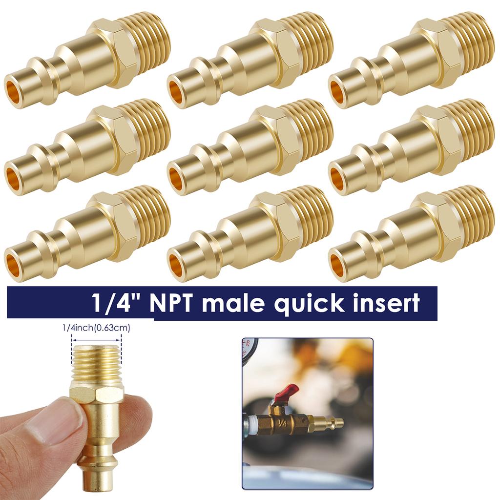 Шланг для воздушного компрессора Трубка Пневматическая Прямая Труба Шланг для насоса воздушного компрессора с быстроразъемным соединителем 1/4 дюйма Штекеры-адаптеры с наружной резьбой