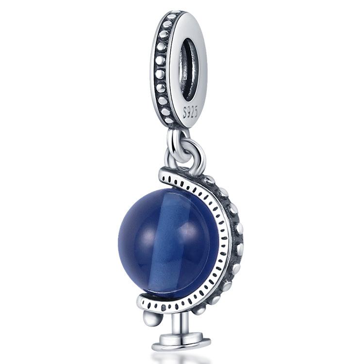 S925 Globe Pendant Charm DIY Bracelet Beads