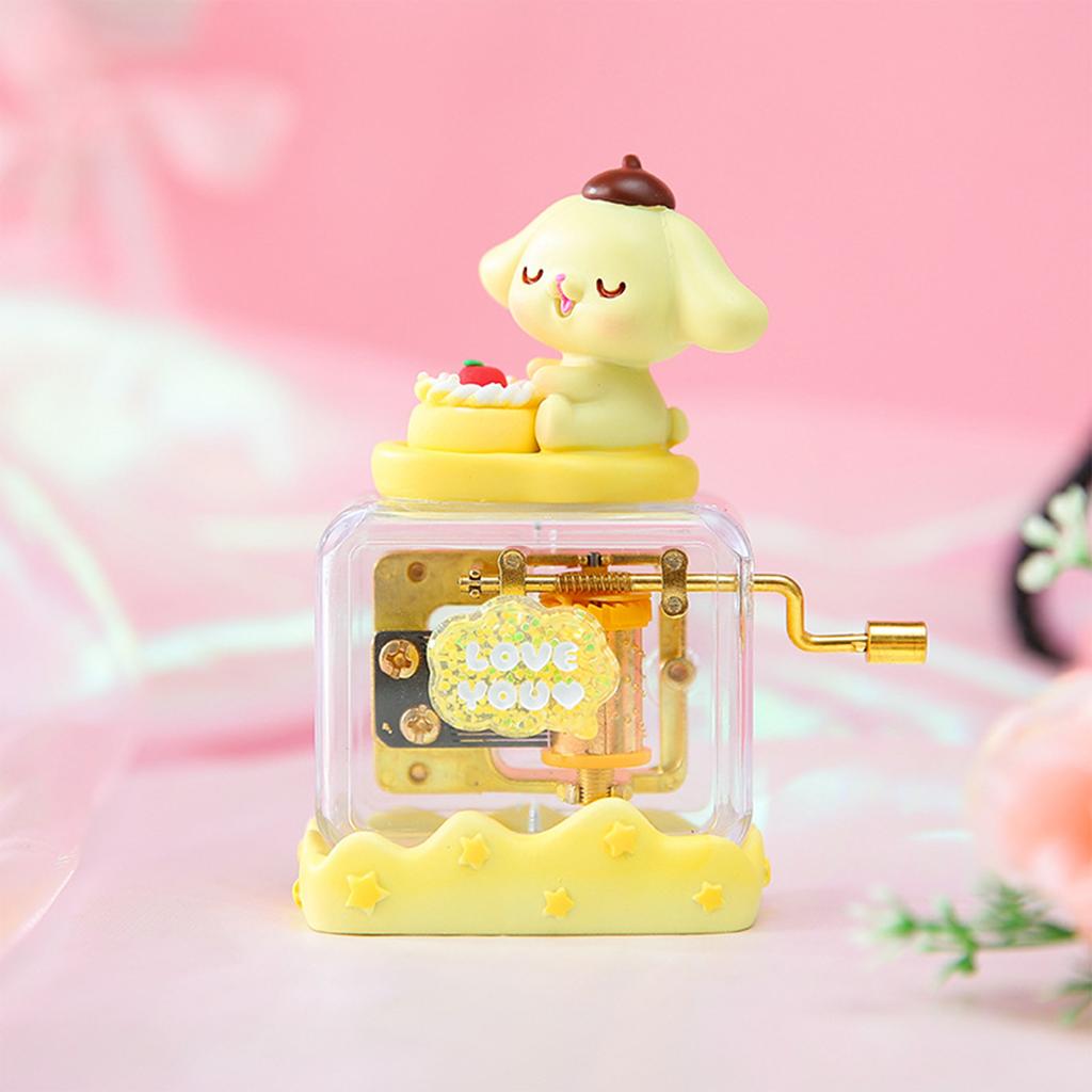 Heidi Rabbit Music Box With Big Ears Hand-Cranked Desktop Ornament Compatible With Home Decor